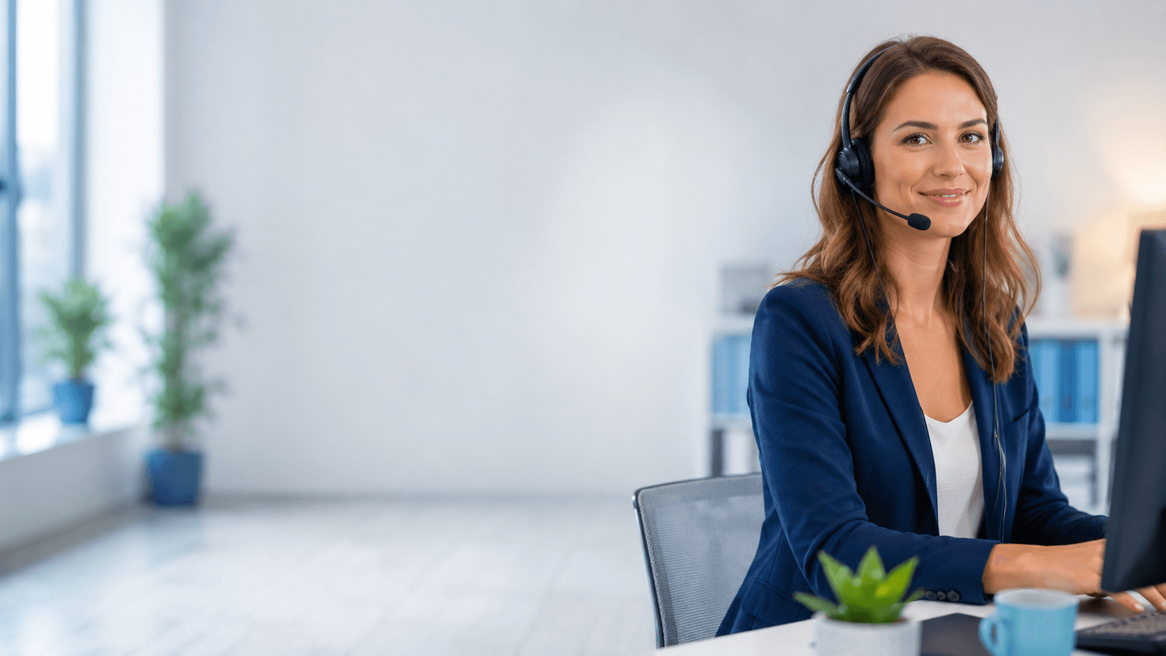 Conseillère du service client France Téléphone, souriante et prête à répondre à vos questions